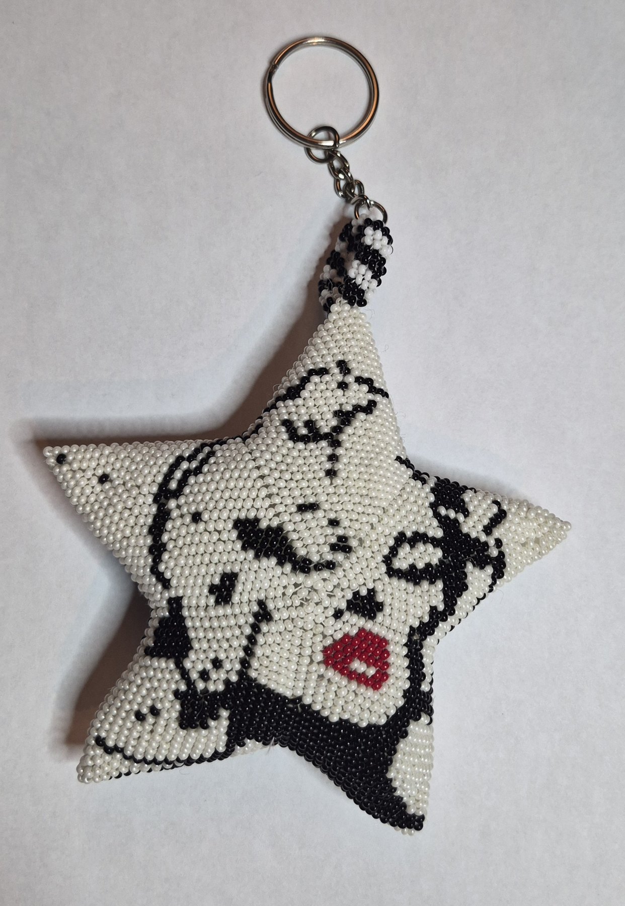 Marilyn Monroe Beaded Keychain